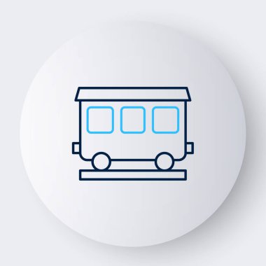 Hat yolcusu tren vagonları beyaz arka planda izole edildi. Tren vagonu. Renkli taslak konsepti. Vektör