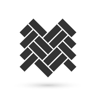 Gri Parke simgesi beyaz arkaplanda izole edilmiş. Vektör