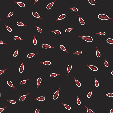 Çizgi Yaprak simgesi siyah arkaplanda izole edilmiş. İşaret bırakıyor. Taze doğal ürün sembolü. Vektör