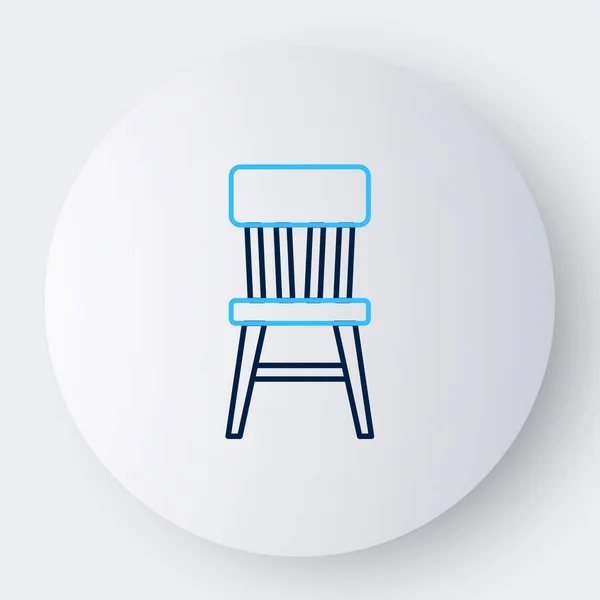 Значок Line Chair Выделен Белом Фоне Красочная Концепция Контура Вектор — стоковый вектор