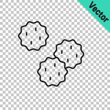 Şeffaf arka planda izole edilmiş çikolatalı kurabiye ya da bisküvi. Vektör