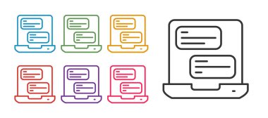 Beyaz arkaplanda izole edilmiş Taksi mobil uygulama simgesi ayarla. Mobil uygulama taksisi. Simgeleri renklendirin. Vektör