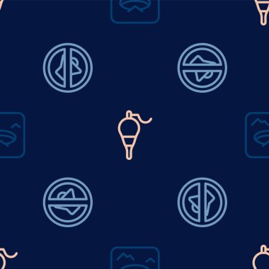 Kış balıkçılığı için olta at, hoparlör sustu ve balıkçılık sorunsuz bir şekilde yüzüyor. Vektör