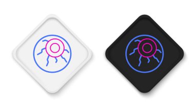 Çizgi Gözü simgesi beyaz arkaplanda izole edildi. Mutlu Cadılar Bayramı Partisi. Renkli taslak konsepti. Vektör