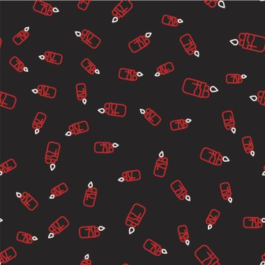 Çizgi Aydınlatma simgesi siyah arkaplanda izole edilmiş. Vektör