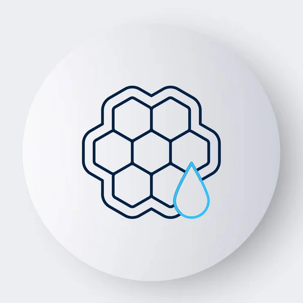 호니 콤 아이콘은 흰색 배경에 분리되어 있습니다. 꿀 세포의 상징. 달콤 한 천연 음식. 화려 한 윤곽 개념. Vector — 스톡 벡터