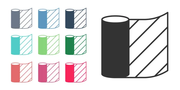Icône de papier peint noir isolé sur fond blanc. Définir des icônes colorées. Vecteur — Image vectorielle