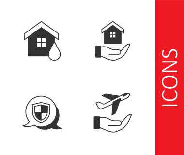 Uçağı hizaya sok, evi sel bassın, kalkanı ve ikonu hazırla. Vektör