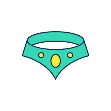 Doldurulmuş kolye simgesi beyaz arkaplanda izole edildi. Vektör