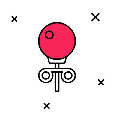 Doldurulmuş çivili küpe simgesi beyaz arkaplanda izole edildi. Mücevher aksesuarları. Vektör