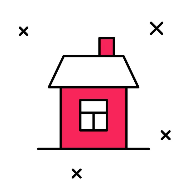 Ікона Будинку Ізольована Білому Тлі Домашній Символ Вектор — стоковий вектор