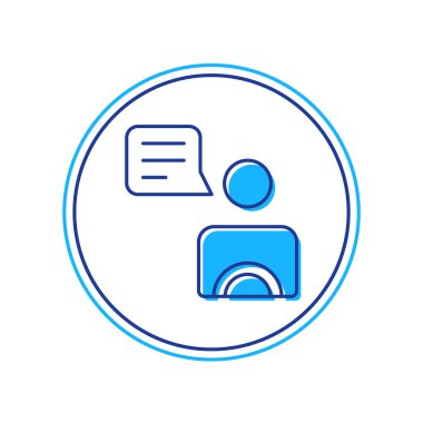 Doldurulmuş ana hatlı taksi şoförü simgesi beyaz arkaplanda izole edildi. Vektör