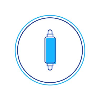 Doldurulmuş Rolling Pin simgesi beyaz arkaplanda izole edildi. Vektör