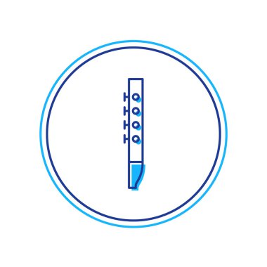 Doldurulmuş Flüt simgesi beyaz arkaplanda izole edildi. Müzik aleti. Vektör