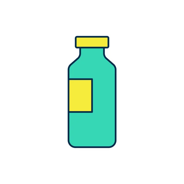 Esquema Rellenado Icono Botella Agua Aislado Sobre Fondo Blanco Signo — Archivo Imágenes Vectoriales