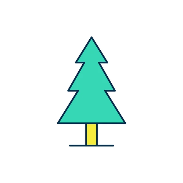 Vyplněný Obrys Ikona Stromu Izolovaná Bílém Pozadí Symbol Lesa Vektor — Stockový vektor