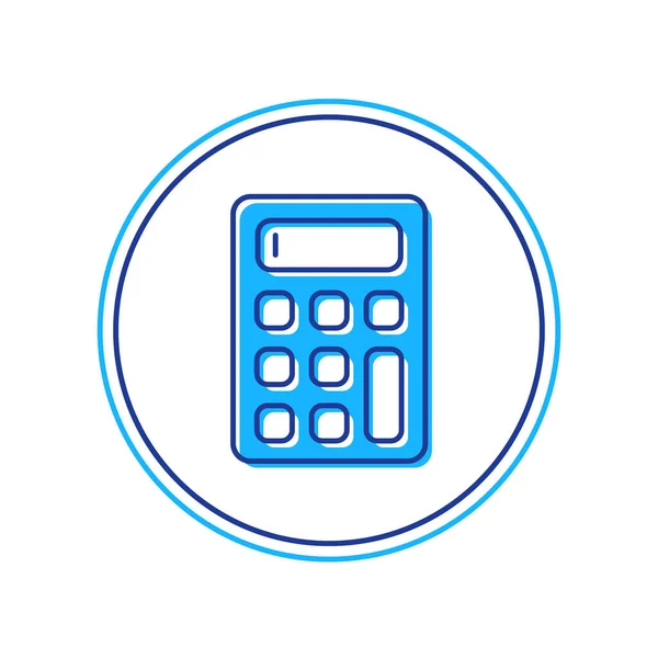 Vyplněná Ikona Kalkulačky Izolovaná Bílém Pozadí Účetní Symbol Obchodní Výpočty — Stockový vektor