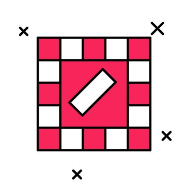 Doldurulan ana hat oyun simgesi beyaz arkaplanda izole edildi. Vektör