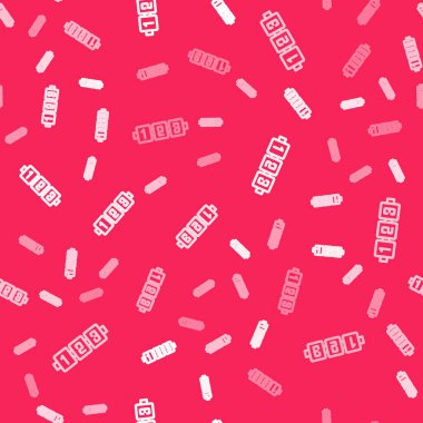 Anaokulu ikonu için beyaz çizgi eğitim mantık oyunu kırmızı arka planda izole edilmiş kusursuz desen. Çocuk faaliyet listesi. Küplerin sayısını say. Vektör