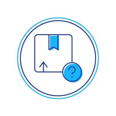 Doldurulmuş karton kutu simgesi beyaz arkaplanda izole edildi. Kutu, paket, paket işareti. Teslimat ve ambalaj. Vektör