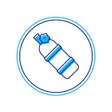 Doldurulmuş Aqualung simgesi beyaz arkaplanda izole edildi. Dalgıçlar için oksijen tüpü. Dalış ekipmanları. Olağanüstü bir spor. Su altı ekipmanları. Vektör