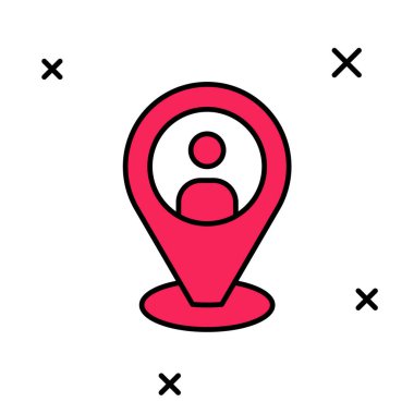 Doldurulan ana hatlı Taksi istemcisi simgesi beyaz arkaplanda izole edildi. Vektör