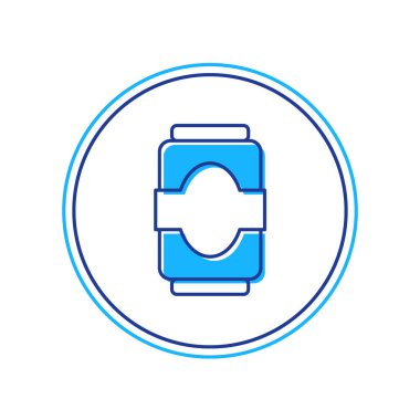 Doldurulmuş Soda kutusu simgesi beyaz arkaplanda izole edildi. Vektör