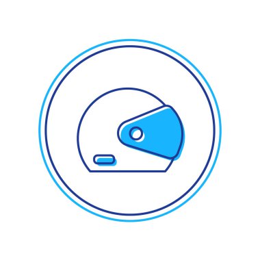 Beyaz arkaplanda izole edilmiş ana hatlı yarış başlığı simgesi. Vektör