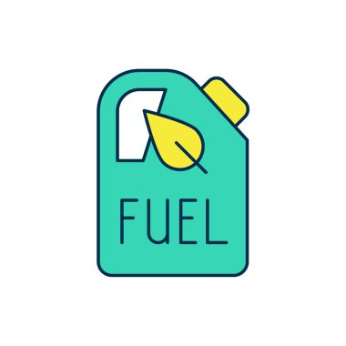 Beyaz arka planda izole edilmiş biyoyakıt biyo yakıt kutusu ikonu. Çevre biyolojisi ve namlusu. Yeşil çevre ve geri dönüşüm. Vektör