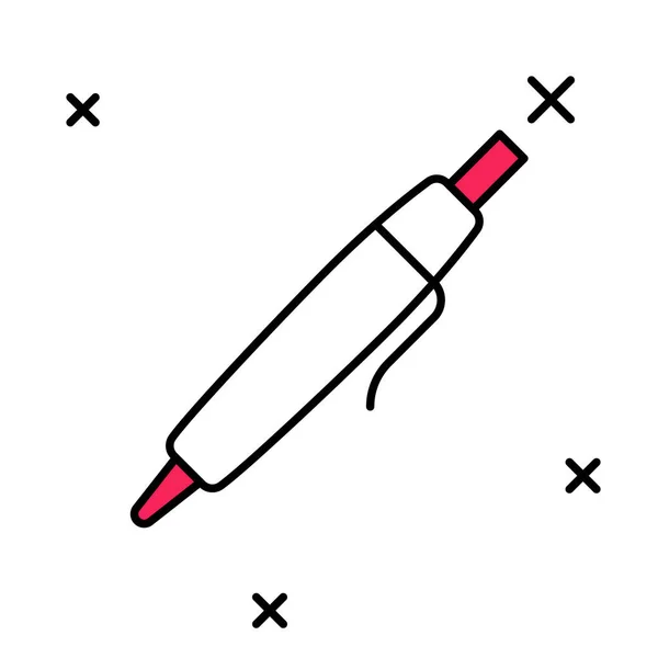 Gefüllte Umrisse Stift-Symbol isoliert auf weißem Hintergrund. Vektor — Stockvektor