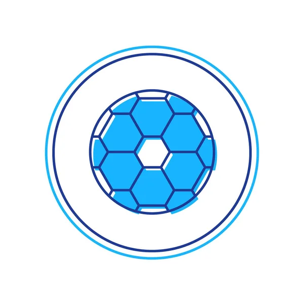 Filled outline Soccer football ball icon isolated on white background. Sport equipment. Vector — Stock vektor