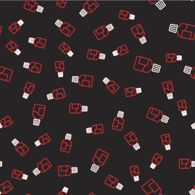 Ağız gargarası plastik şişe simgesi siyah arka planda izole edilmiş. Ağzını çalkalamak için sıvı. Ağız bakım ekipmanları. Vektör