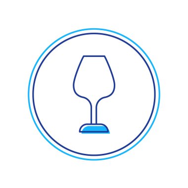 Doldurulmuş şarap kadehi simgesi beyaz arkaplanda izole edilmiş. Şarap kadehi işareti. Vektör