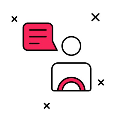 Doldurulmuş ana hatlı taksi şoförü simgesi beyaz arkaplanda izole edildi. Vektör