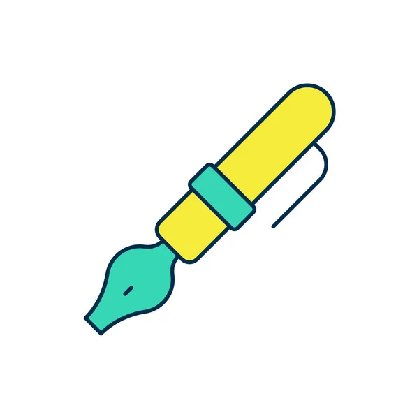 Contour rempli Stylo plume icône isolée sur fond blanc. Signe d'outil stylo. Vecteur — Image vectorielle