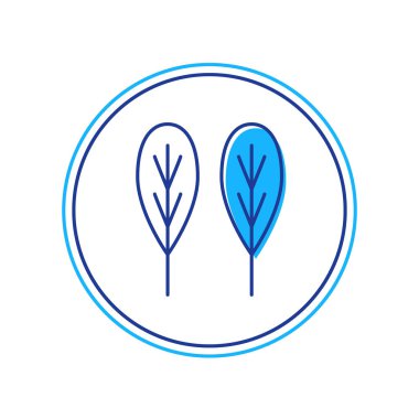 Doldurulmuş Yaprak simgesi beyaz arkaplanda izole edildi. İşaret bırakıyor. Taze doğal ürün sembolü. Vektör