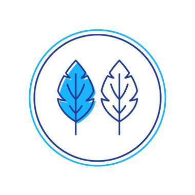 Doldurulmuş Yaprak simgesi beyaz arkaplanda izole edildi. İşaret bırakıyor. Taze doğal ürün sembolü. Vektör