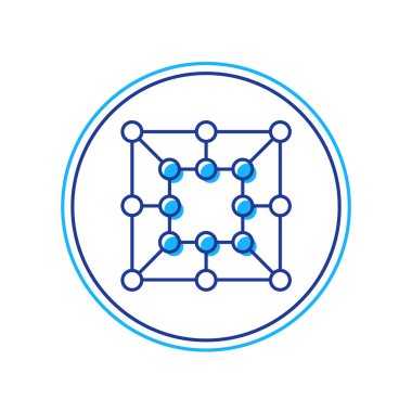 Doldurulan ana hat oyun simgesi beyaz arkaplanda izole edildi. Vektör