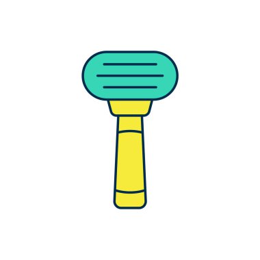 Tıraş makinesi simgesi beyaz arkaplanda izole edildi. Vektör