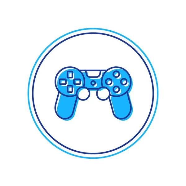 Esboço preenchido Controlador de jogo ou joystick para ícone de console de jogo isolado em fundo branco. Vetor — Vetor de Stock