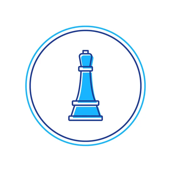 Icona a scacchi con contorno pieno isolata su sfondo bianco. Strategia aziendale. Gioco, gestione, finanza. Vettore — Vettoriale Stock