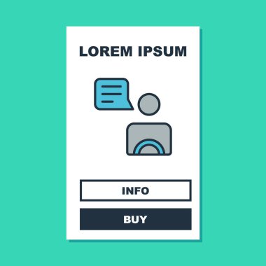 Doldurulmuş taksi sürücüsü simgesi turkuaz arka planda izole edildi. Vektör