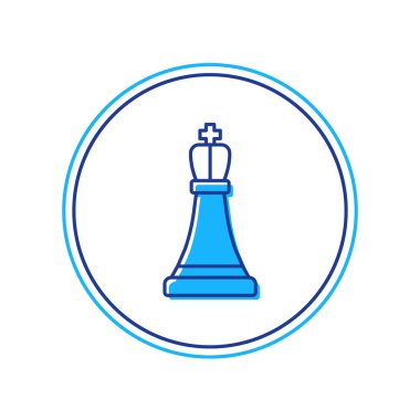 Doldurulmuş satranç simgesi beyaz arkaplanda izole edildi. İş stratejisi. Oyun, yönetim, finans. Vektör