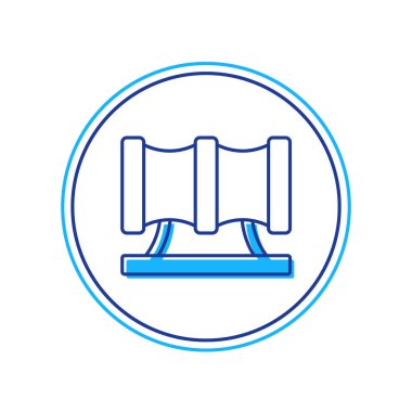 Kid 'in ana hatlı kaydırak borusu simgesi beyaz arka planda izole edildi. Vektör