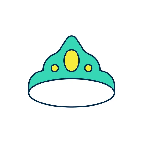 Esboço preenchido Rei ícone da coroa isolado no fundo branco. Vetor —  Vetores de Stock