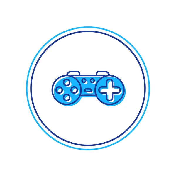 Kitöltött vázlat Gamepad ikon elszigetelt fehér háttér. Játékvezérlő. Vektor — Stock Vector