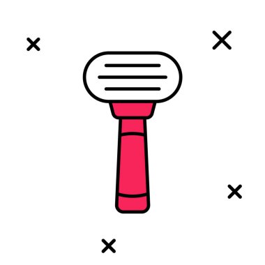 Tıraş makinesi simgesi beyaz arkaplanda izole edildi. Vektör