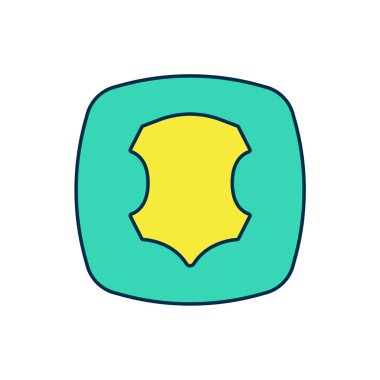 Beyaz arkaplanda izole edilmiş ana hatlı deri simgesi. Vektör