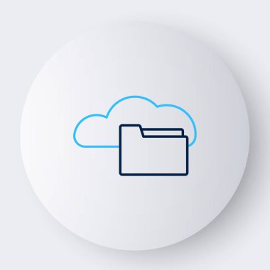 Satır Bulutu veya çevrimiçi kütüphane simgesi beyaz arkaplanda izole edildi. İnternet eğitimi ya da uzak mesafe eğitimi. Renkli taslak konsepti. Vektör