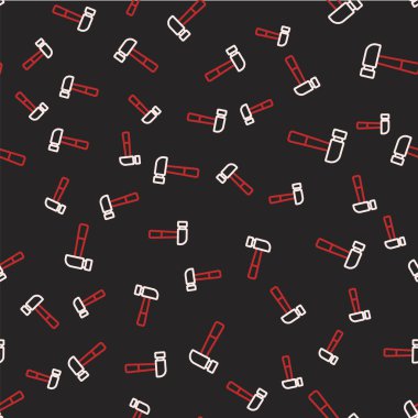 Çizgi Çekici simgesi siyah arkaplanda izole edilmiş. Tamir için bir araç. Vektör